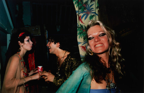 Cookie at Sharon’s birthday party with Genaro and Lisette, Provincetown van Nan Goldin, Fotografie te koop op Singulart