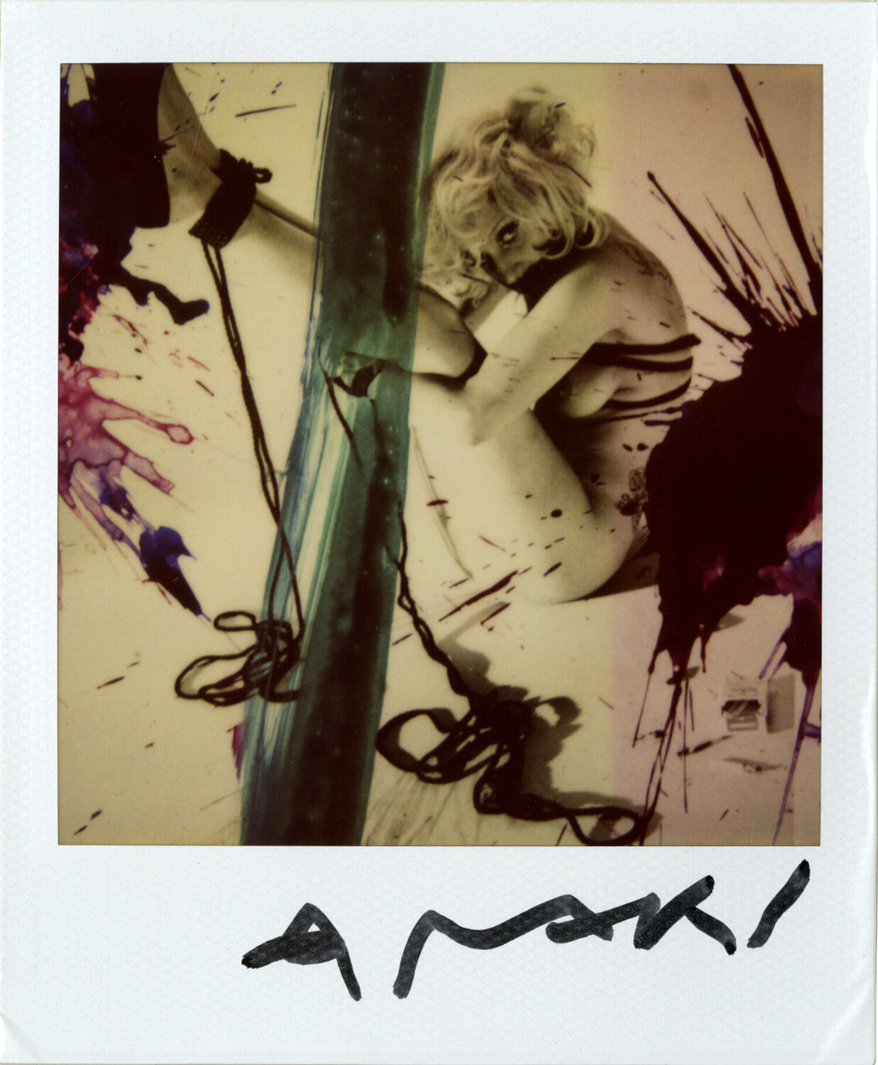 Lady Gaga, Bondage overpainting Nobuyoshi Araki Fotografie zu verkaufen