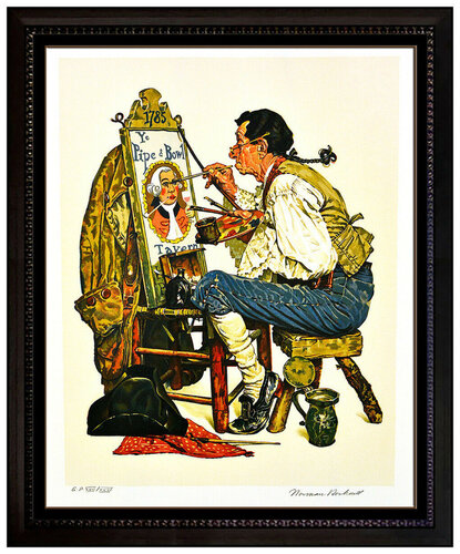 Ye Pipe and Bowl van Norman Rockwell, Afdruk te koop op Singulart