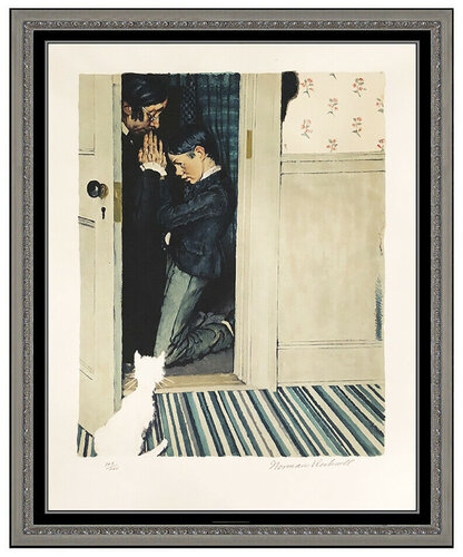 Then Miss Watson Took Me In The Closet and Prayed van Norman Rockwell, Afdruk te koop op Singulart