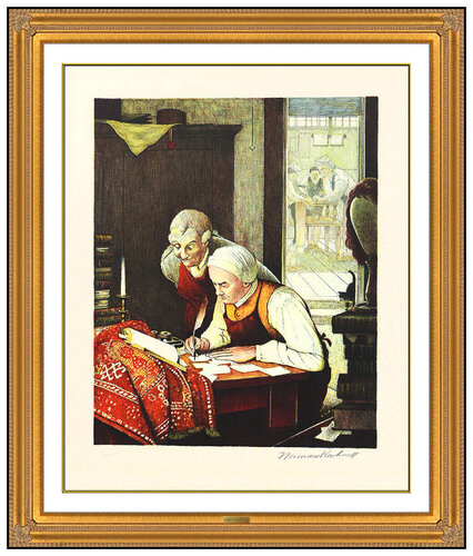 Ye Olde Print Shoppe van Norman Rockwell, Afdruk te koop op Singulart