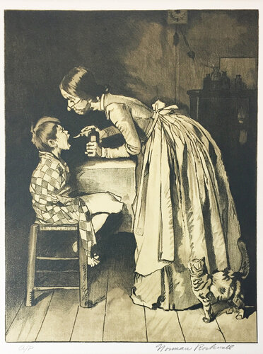The Medicine van Norman Rockwell, Afdruk te koop op Singulart