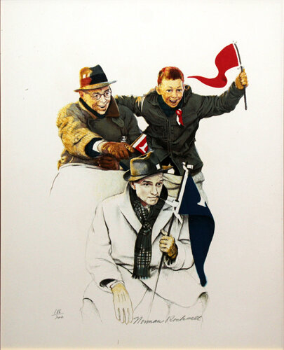 Cheering by Norman Rockwell, 인쇄 for Sale on Singulart