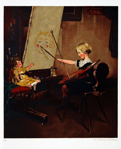 Artist's Daughter by Norman Rockwell, 인쇄 for Sale on Singulart