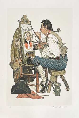 Ye Pipe & Bowl by Norman Rockwell, 인쇄 for Sale on Singulart