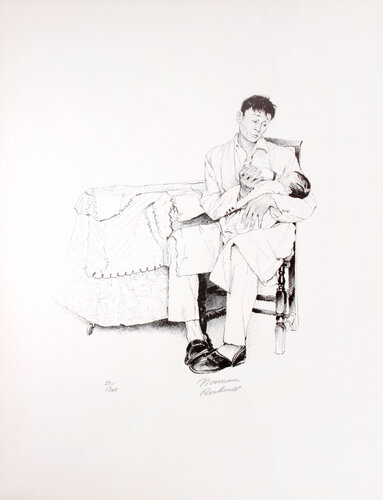 Two O'Clock Feeding by Norman Rockwell, 인쇄 for Sale on Singulart