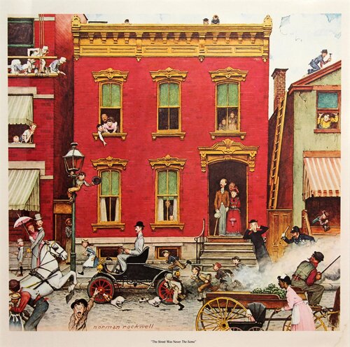 The Street was Never the Same Again by Norman Rockwell, 인쇄 for Sale on Singulart