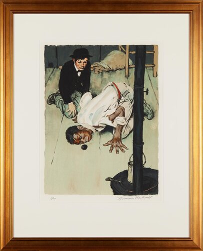 Jim Got Down on His Knees par Norman Rockwell, Édition en vente sur Singulart