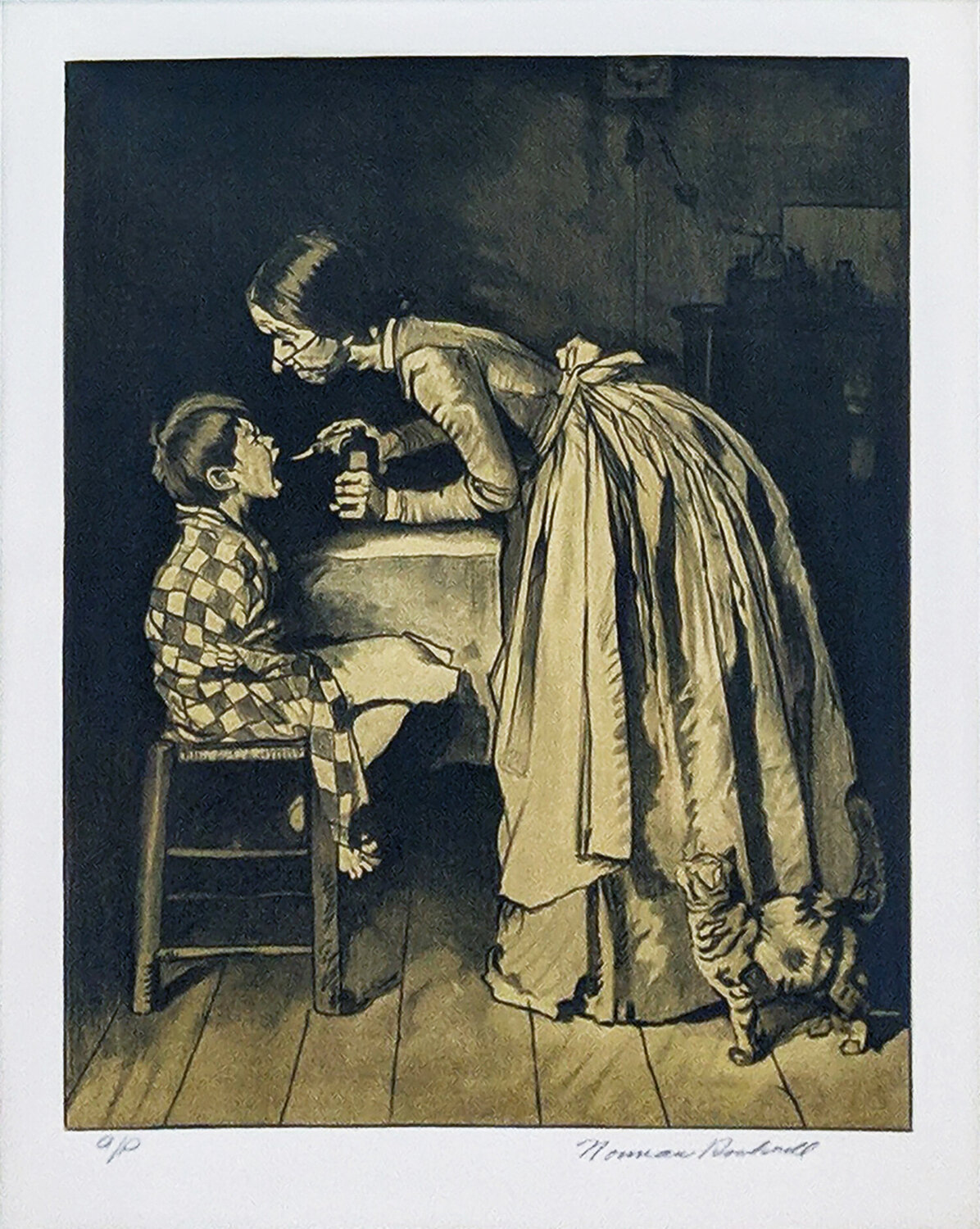MEDICINE (SEPIA) Norman Rockwell Stampa in vendita