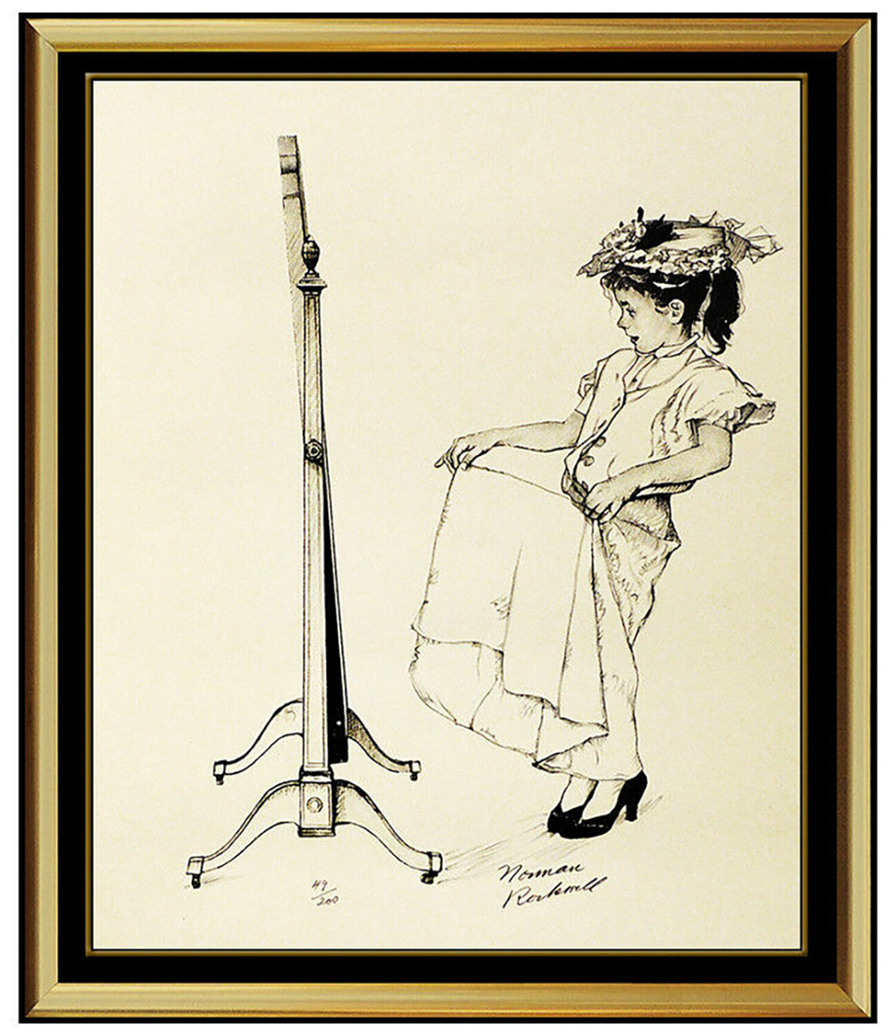 Dressing Up Norman Rockwell Print for sale