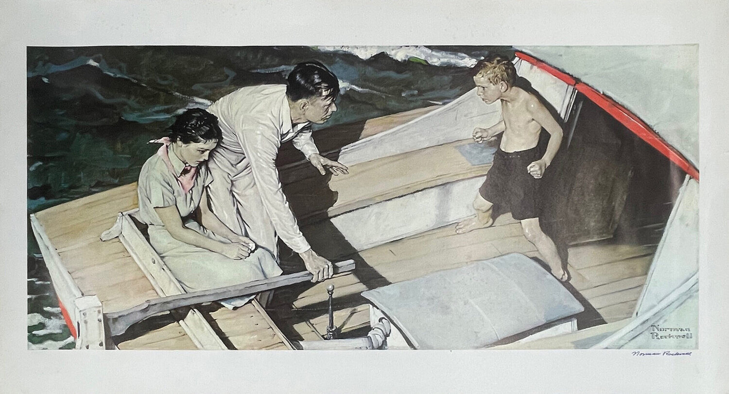 Men Shake Hands Norman Rockwell Print for sale