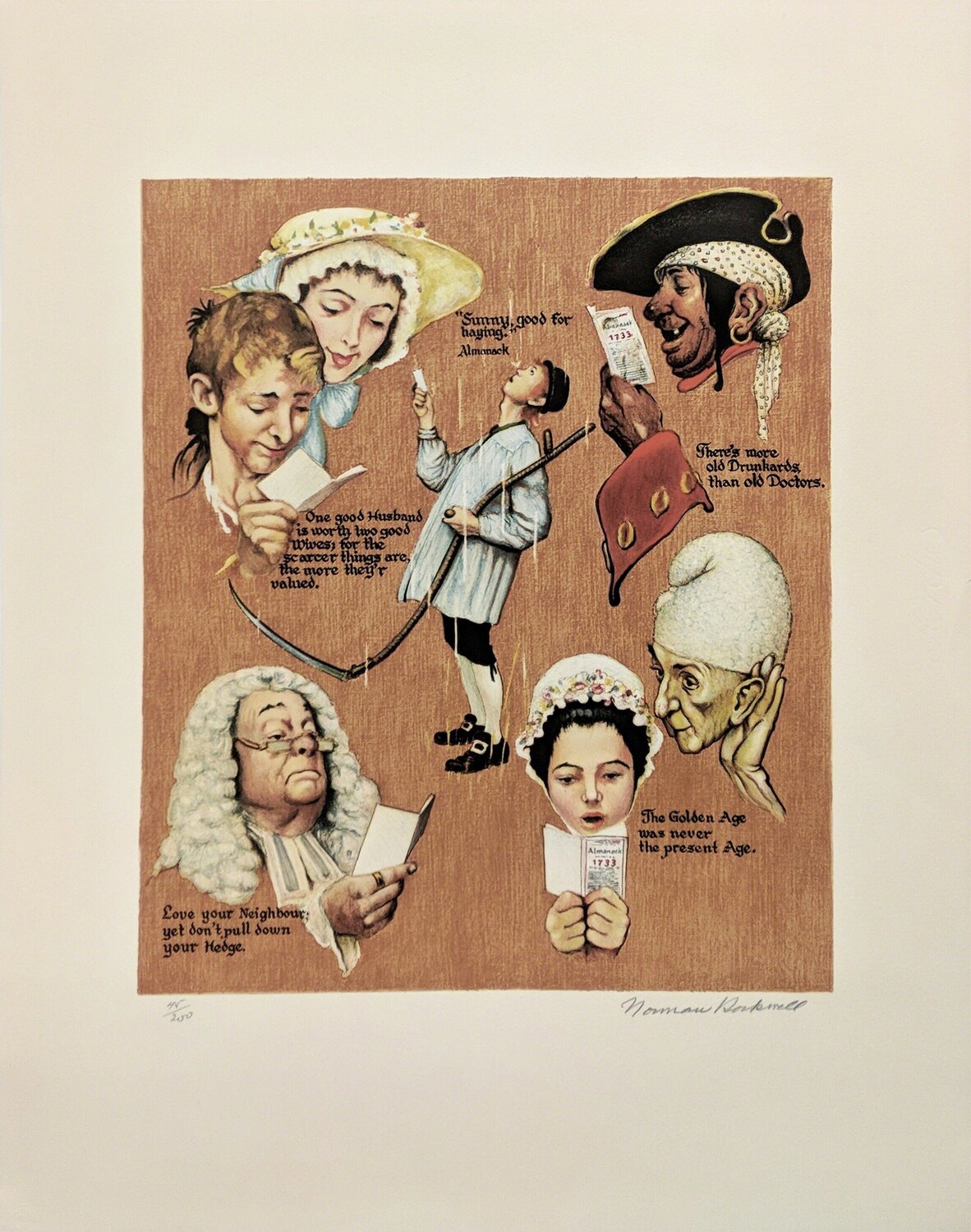 THE GOLDEN AGE Norman Rockwell Stampa in vendita