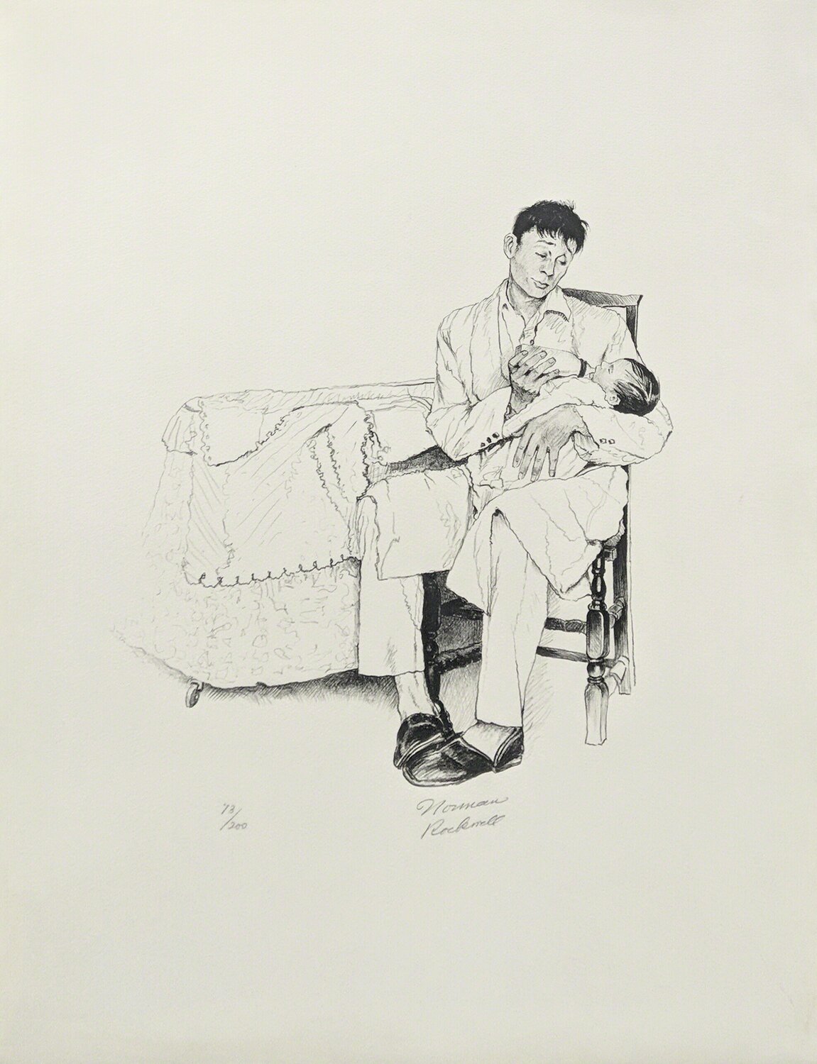 TWO O'CLOCK FEEDING Norman Rockwell Afdruk te koop