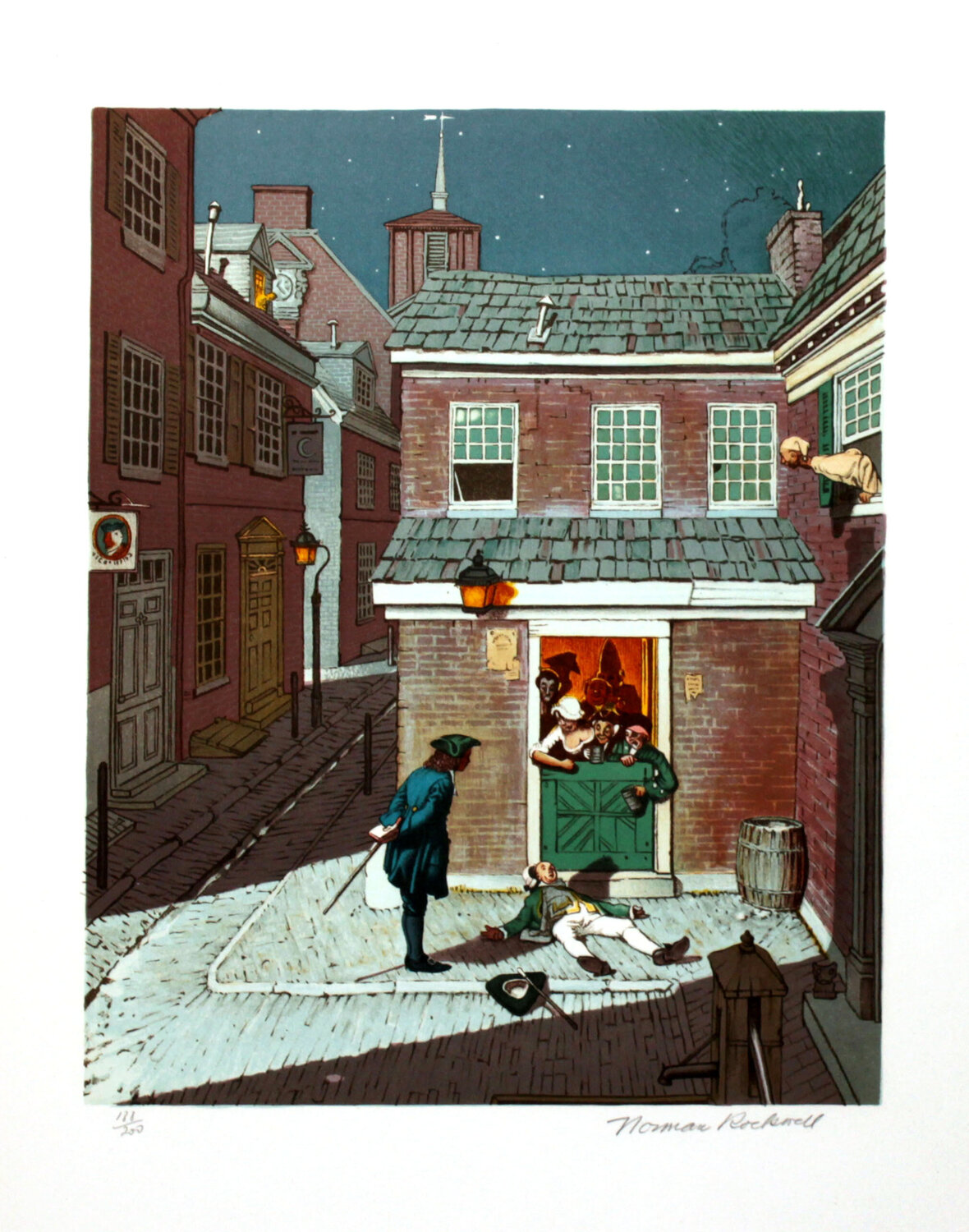 The Drunkard Norman Rockwell Stampa in vendita