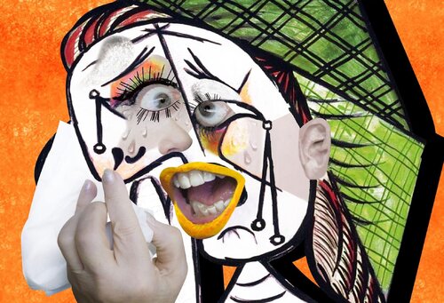 Self-hybridation entre femmes (acte 2 : Les femmes qui pleurent sont en colère n°6) van ORLAN, Afdruk te koop op Singulart