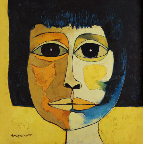 Cabeza de Nino van Oswaldo Guayasamín, Schilderij te koop op Singulart
