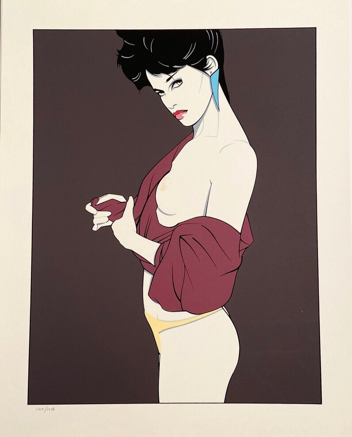 Hand Printed Silkscreen from the The Playboy Portfolio Patrick Nagel