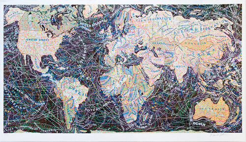 World Trade Routes by Paula Scher, 인쇄 for Sale on Singulart