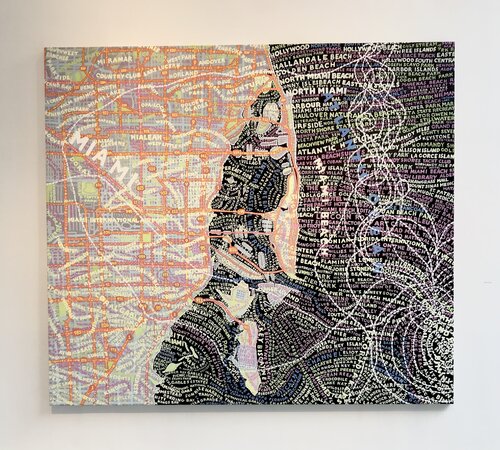 Miami/Maria van Paula Scher, Schilderij te koop op Singulart