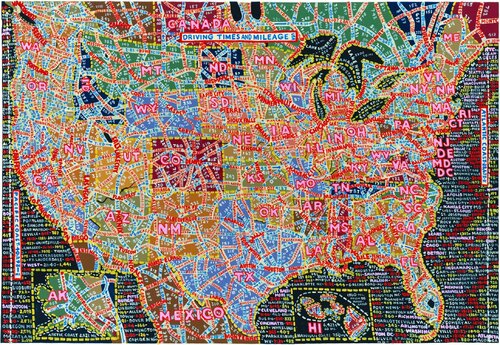 Driving Times and Mileage van Paula Scher, Schilderij te koop op Singulart