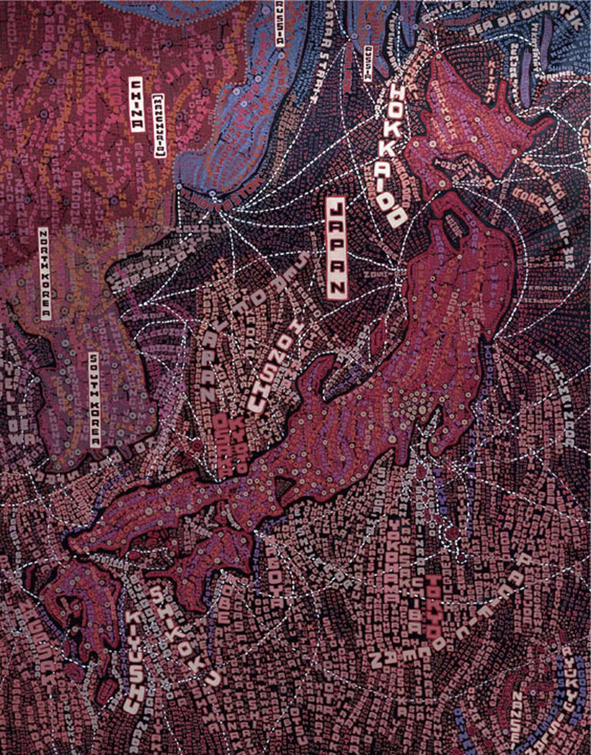 Japan Paula Scher Dipinto originale in vendita
