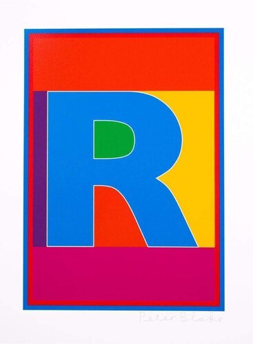 Dazzle Alphabet - R di Peter Blake, Stampa in vendita su Singulart
