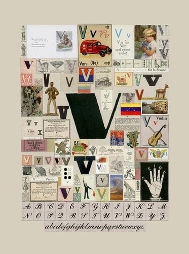 Alphabet : The letter V (Artist Proof) di Peter Blake, Stampa in vendita su Singulart