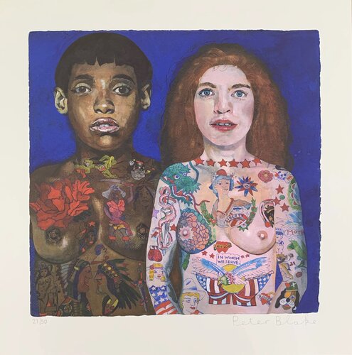 Tattooed Ladies di Peter Blake, Stampa in vendita su Singulart