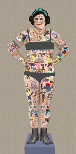 Tiny Tina the Tattooed Lady di Peter Blake, Stampa in vendita su Singulart