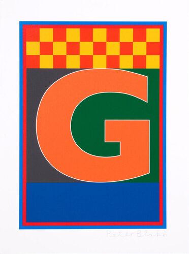 DAZZLE ALPHABET A - Z, LETTER G di Peter Blake, Stampa in vendita su Singulart