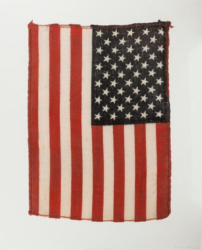 Stars and Stripes - Large American Flag Found Art Print par Peter Blake, Édition en vente sur Singulart