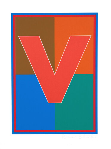 Dazzle Letter V par Peter Blake, Édition en vente sur Singulart