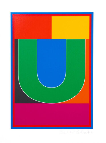 DAZZLE ALPHABET A - Z, LETTER U van Peter Blake, Afdruk te koop op Singulart