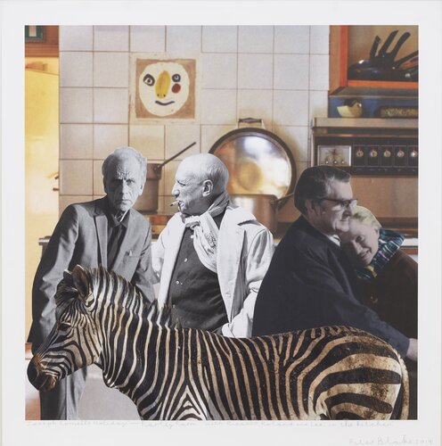 Joseph Cornell’s Holiday – England, Farley Farm. ‘With Picasso, Roland and Lee in the kitch par Peter Blake, Œuvre sur papier en vente sur Singulart