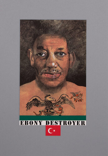 Wrestlers: Ebony Destroyer van Peter Blake, Afdruk te koop op Singulart