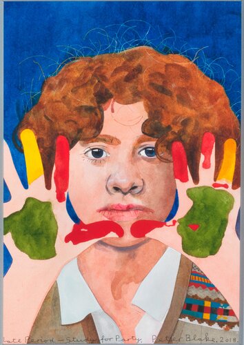Late Period – Study for “Party” 5 van Peter Blake, Werk op papier te koop op Singulart