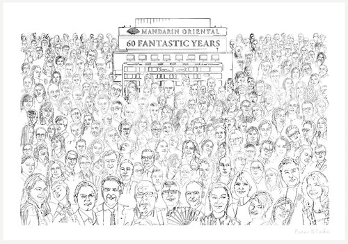 Fans of Mandarin Oriental. AI on Canvas di Peter Blake, Stampa in vendita su Singulart