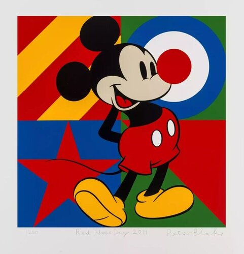 Red Nose Day (Mickey Mouse) di Peter Blake, Stampa in vendita su Singulart