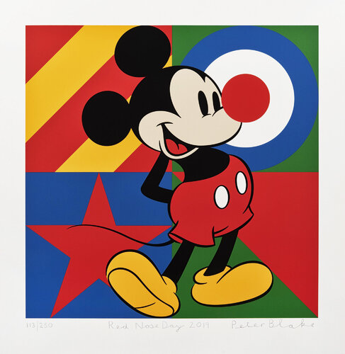 Mickey Mouse (Red Nose Day) par Peter Blake, Édition en vente sur Singulart
