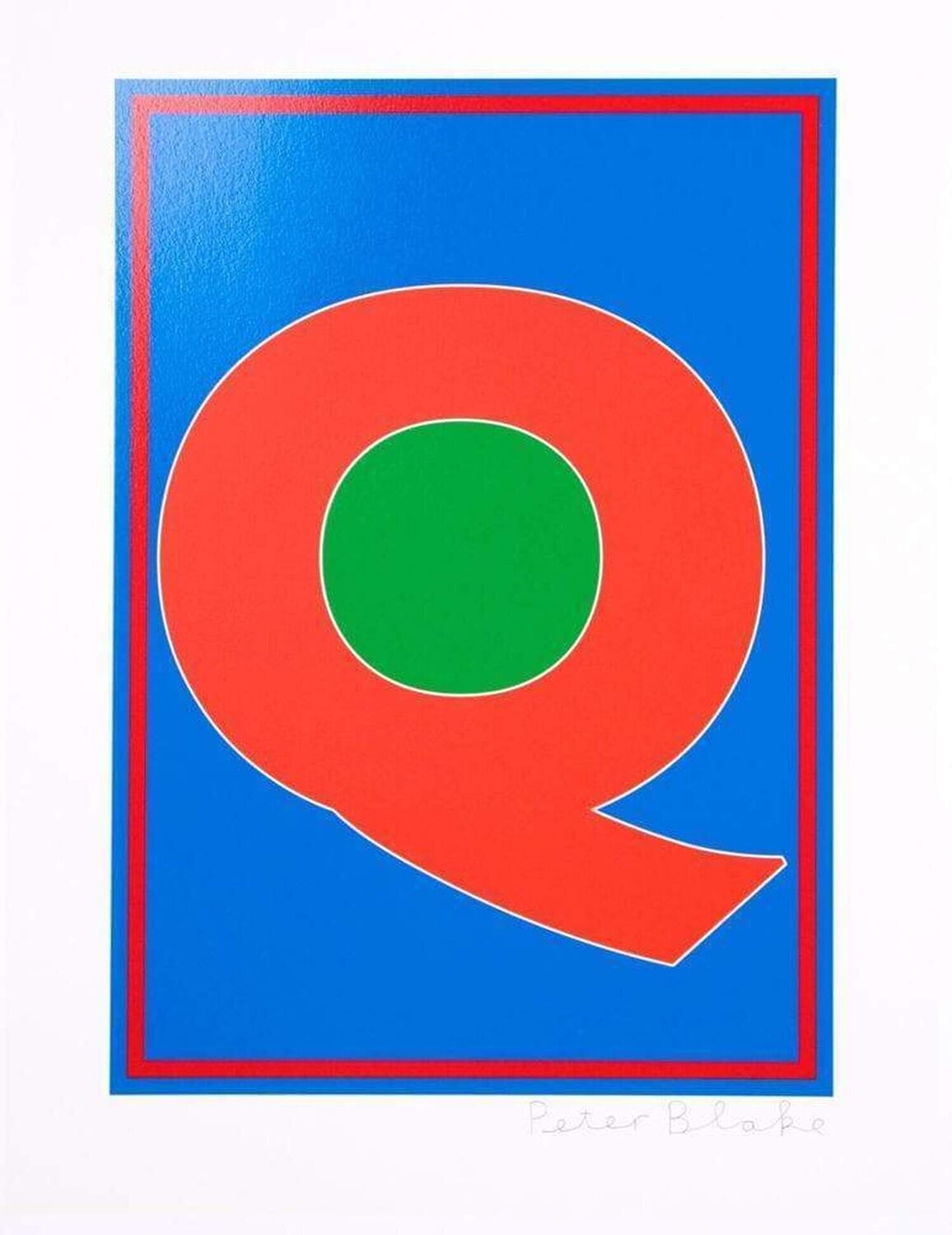 Dazzle Alphabet - Q Peter Blake Stampa in vendita