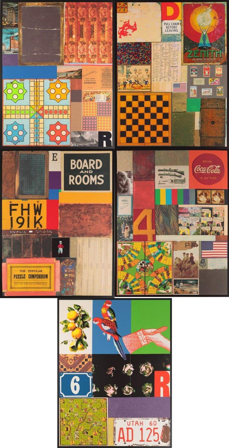 Homage To Rauschenberg Set Peter Blake Stampa in vendita