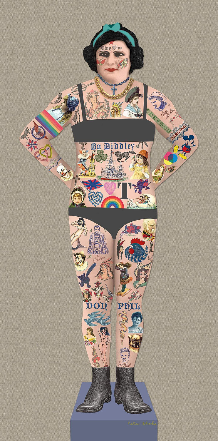 Tiny Tina the Tattooed Lady Peter Blake Stampa in vendita