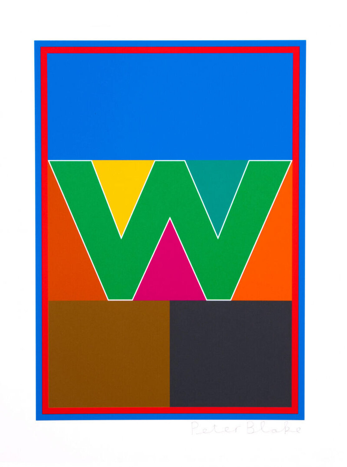 DAZZLE ALPHABET A - Z, LETTER W Peter Blake Stampa in vendita