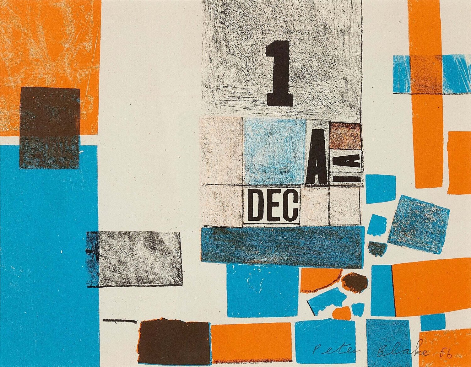 Composition (trompe l'oeil collage) Peter Blake Afdruk te koop