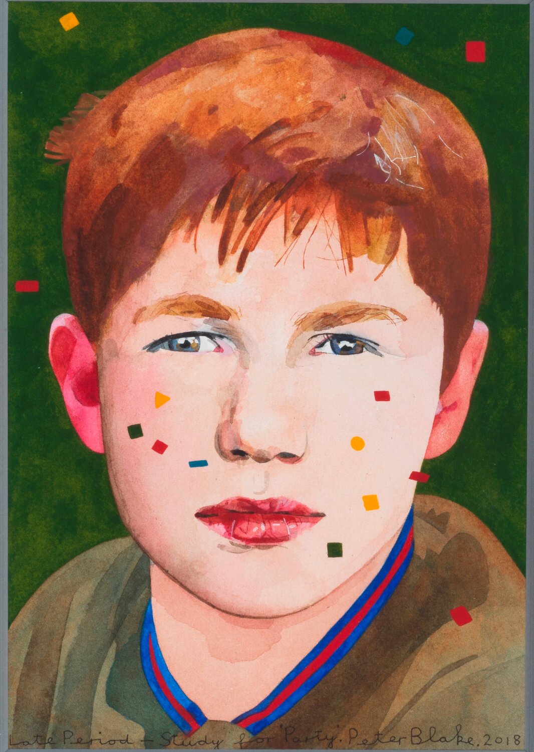 Late Period – Study for “Party” 7 Peter Blake Opera su carta in vendita