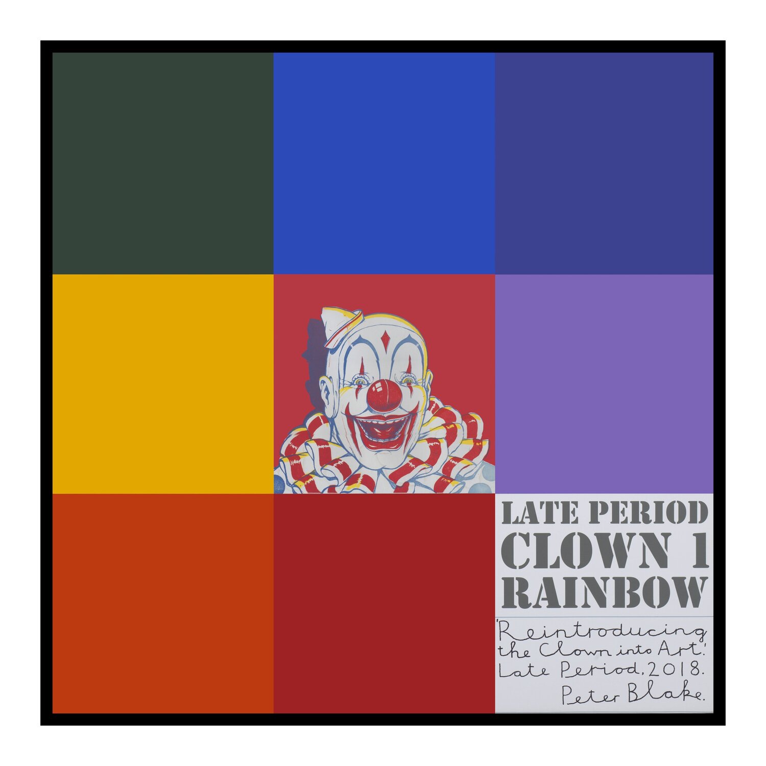 Late Period. Clown 1 ‘Rainbow’, 2 Peter Blake Dipinto originale in vendita