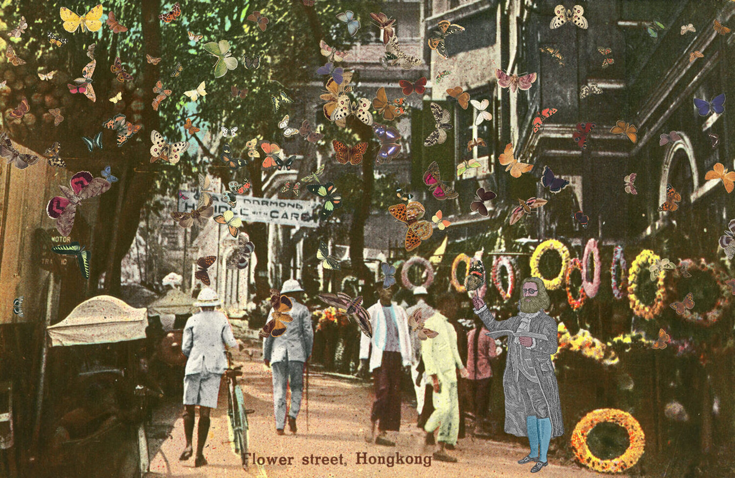 Flower Street, Hong Kong Peter Blake Stampa in vendita