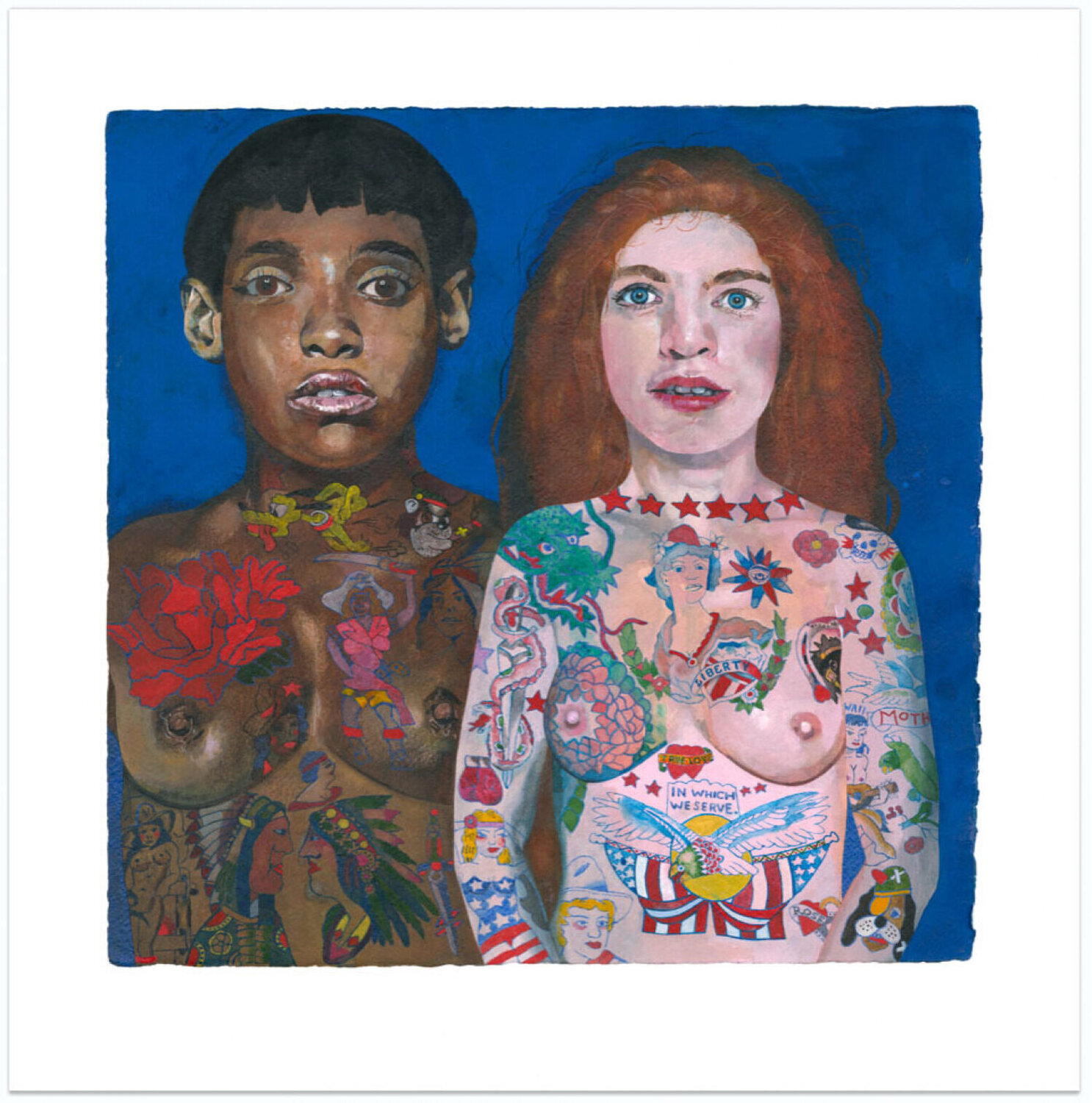 Tattooed Ladies Peter Blake Stampa in vendita