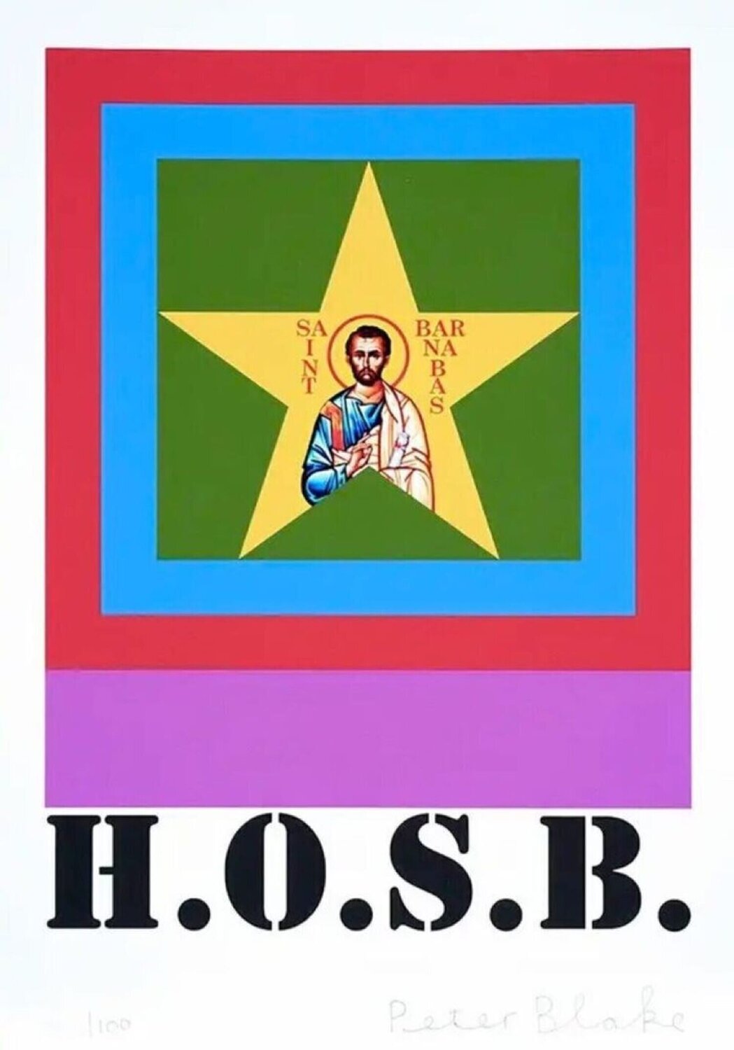 St Barnabas Peter Blake Print for sale