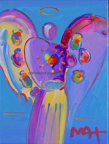 Angel with Heart par Peter Max, Peinture en vente sur Singulart